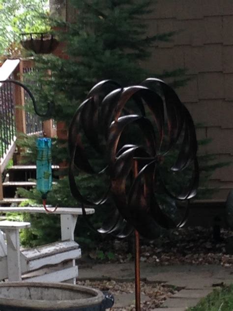 Wholesale Large 2 Ft Kinetic Wind Sculpture Dual Spinner Metal Outdoor