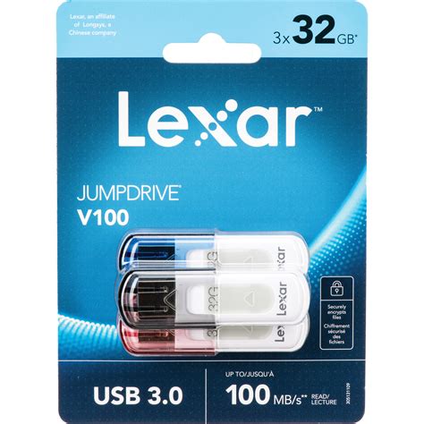 Lexar 32gb Jumpdrive V100 Usb 30 Flash Drive Ljdv100032g B3nnu