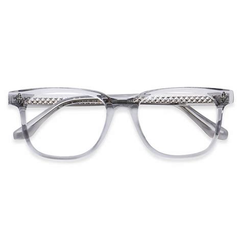 Ch2803 Square Gray Eyeglasses Frames Leoptique