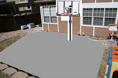 Backyard court from start to finish. Concrete basketball court in our backyard - DoItYourself.com Community Forums