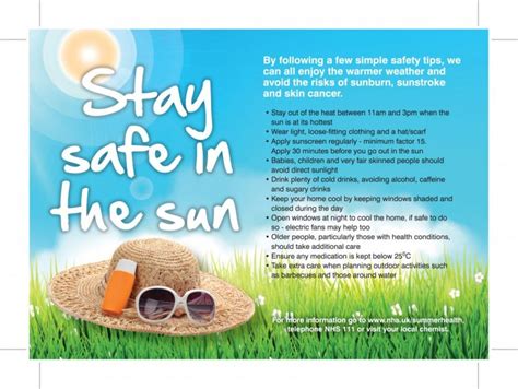 Stay Safe In The Sun St Josephs Catholic Primary School