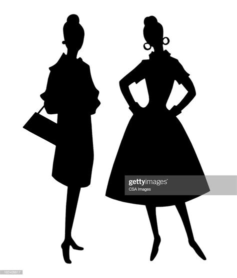 Silhouette Of Two Women High Res Vector Graphic Getty Images