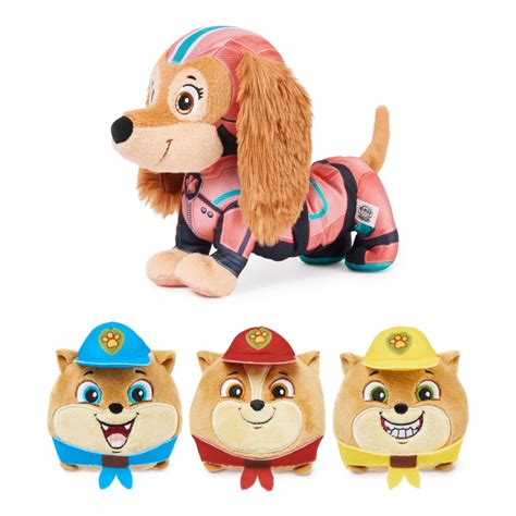 Paw Patrol The Mighty Movie Mighty Pups Liberty Plush Toy With Three