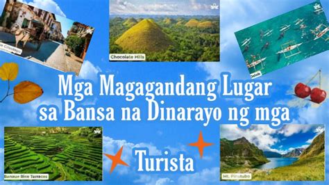 Mga Magagandang Lugar Sa Pilipinas Na Dinarayo Ng Mga Turista Youtube