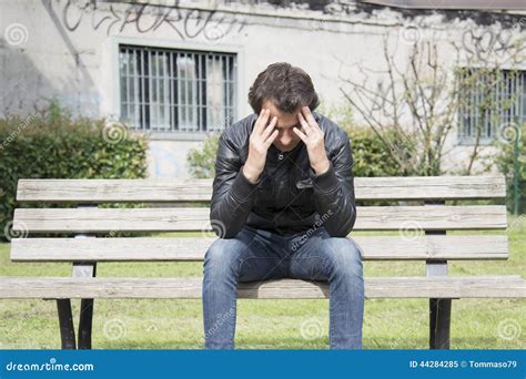 Lonely Man Stock Image Image Of Alone Brick Depression 44284285