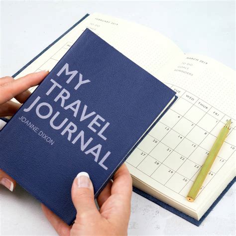 Personalised Travel Journal 2020 Diary Luxury Leather By The Leather Diary And Leather Notebook ...