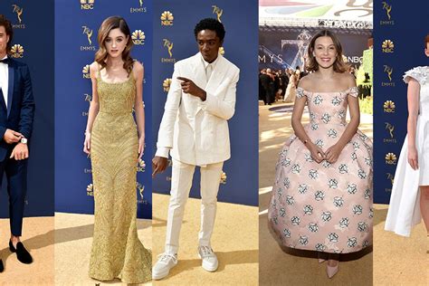 Emmys 2018 The Stranger Things Cast Hits The Red Carpet Teen Vogue