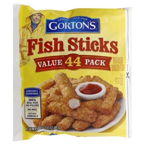 Gortons Crunchy Golden Fish Sticks 44 Count 245 Oz Walmart