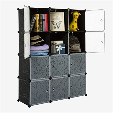 Unicoo Multi Use Diy Plastic 12 Cube Organizer Bookcase Storage
