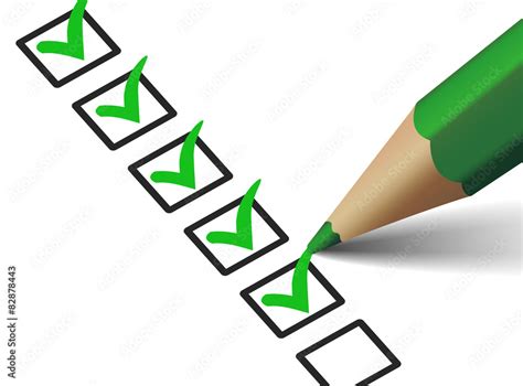 Checklist With Green Checkmark Icon Stock Vector Adobe Stock