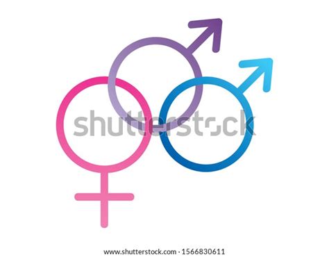 Female Double Male Bisexual Poly Signs Stock Vector Royalty Free