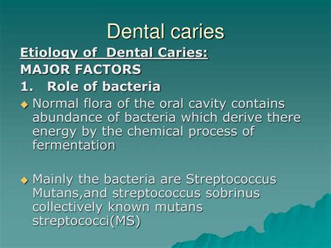 Ppt Dental Caries Powerpoint Presentation Free Download Id226774