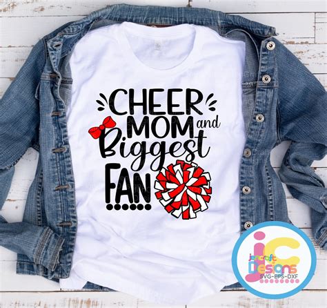 Cheer Mom Svg I Ll Always Be Her Biggest Fan Svg Cheerleader Cheer Svg Svg Design Cut File