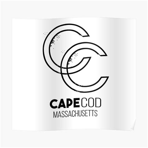 Cape Cod Massachusetts With Cape Cod Logo Poster By Teagoshirts