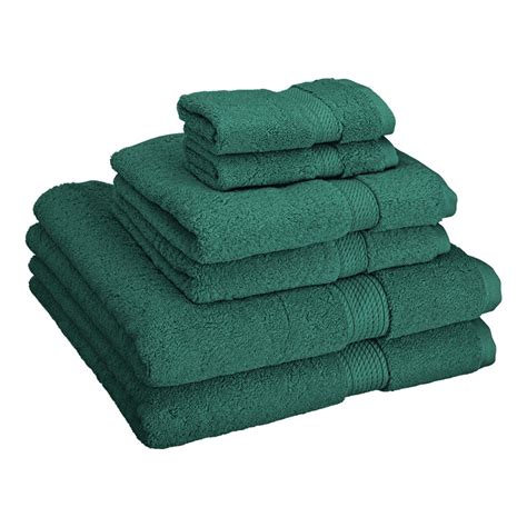 Impressions Hymnia Egyptian Cotton 6 Piece Towel Set Teal Walmart