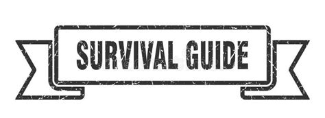 Survival Guide Ribbon Survival Guide Grunge Band Sign Stock Vector