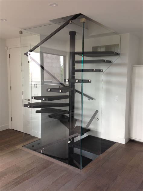 Enclosed Floating Square Spiral Staircase Staircase Design Stairs