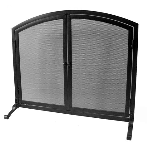 Home Decorators Collection Emberly Black Single Panel Fireplace Screen