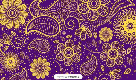 Illustrated Paisley Design In Multiple Colors Vector Download