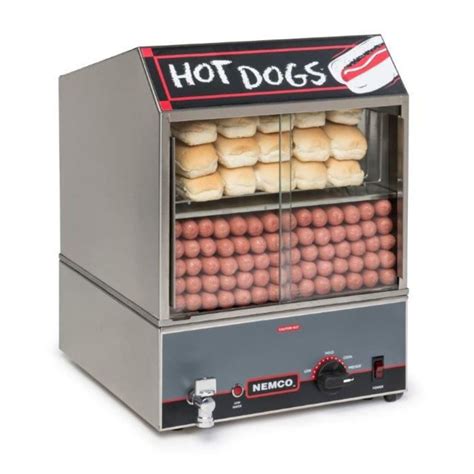 Nemco 8301 Countertop Hot Dog Steamer W150 Hot Dogs And 30 Bun Capacity