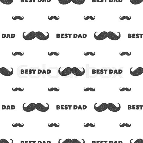 Fathers Day Seamless Retro Pattern Stock Vector Colourbox