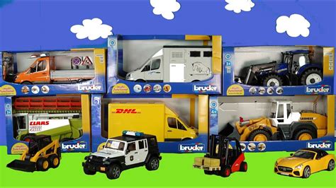 Police Cars Jeep Play With Bruder Toys Vehicles Youtube