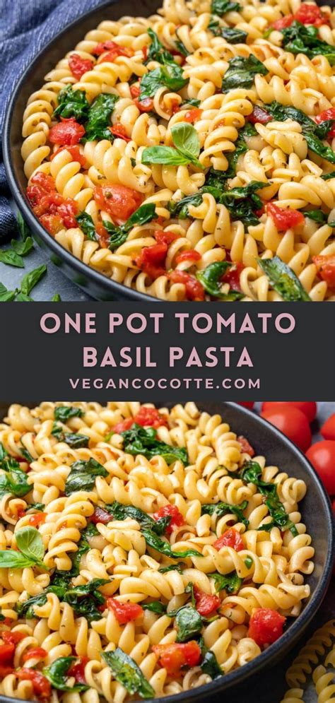 One Pot Tomato Basil Pasta Basil Pasta Recipes Basil Pasta Salad