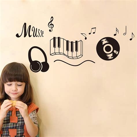 Diy Music Notes Decorative Vinyl Wall Stickers Kids Rooms Poster Murals