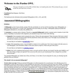 We have taken the example given online at the owl at purdue* as the basis for formatting. Research Process - High School English, etc. | Pearltrees