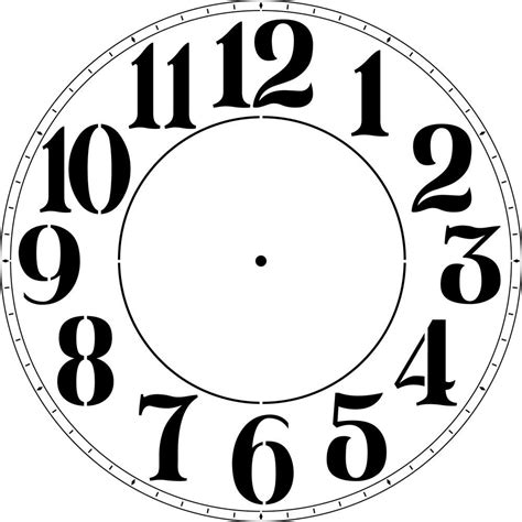 Designer Stencils Modern Numeral 18 In Clock Stencil 3744h The Home