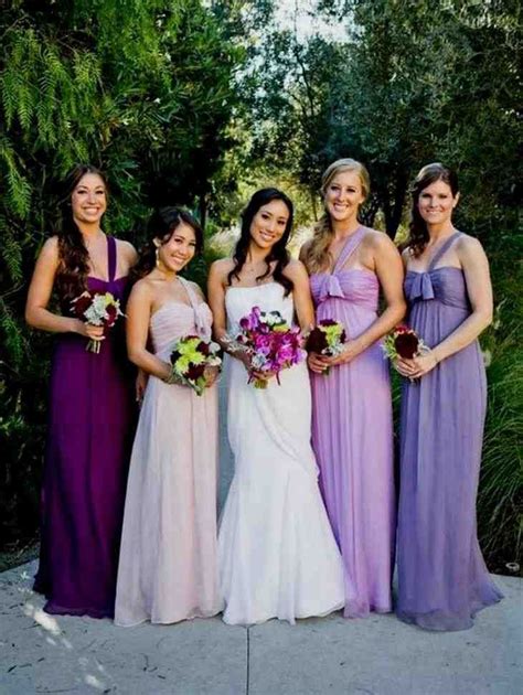 Shades Of Purple Bridesmaid Dresses Ombre Bridesmaid Dresses Summer