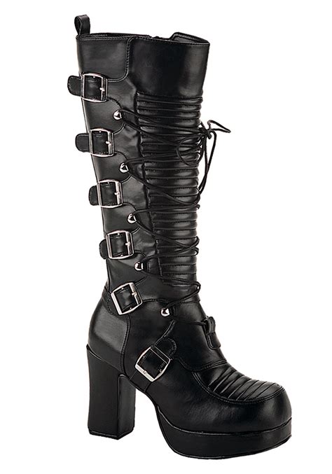 Womens Goth Boots Adult Costume Boots Accessories