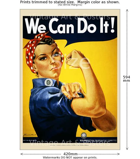 Us Propaganda Poster Rosie The Riveter United States Wwii Art Etsy