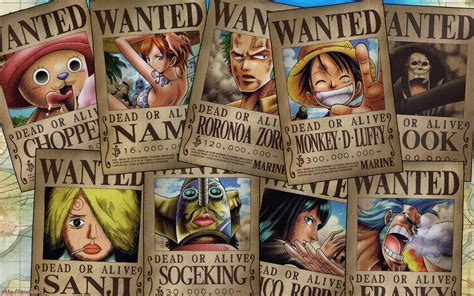 One Piece Wanted Posters Wallpaper Tony Tony Chopper Nami Roronoa