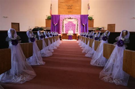 Purple Wedding Decorations Chair Bows Pew Bows Satin