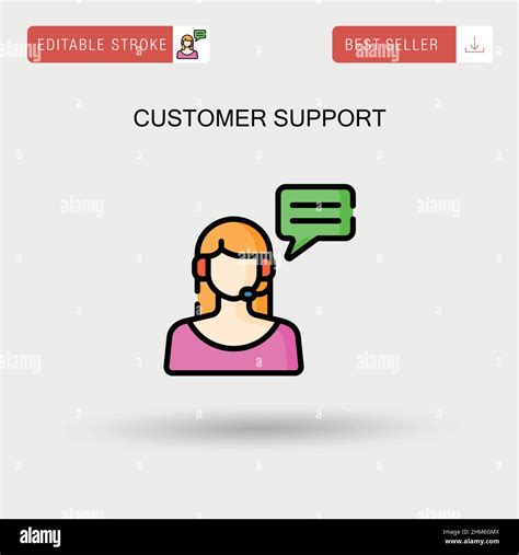 Customer Support Simple Vector Icon Stock Vector Image And Art Alamy