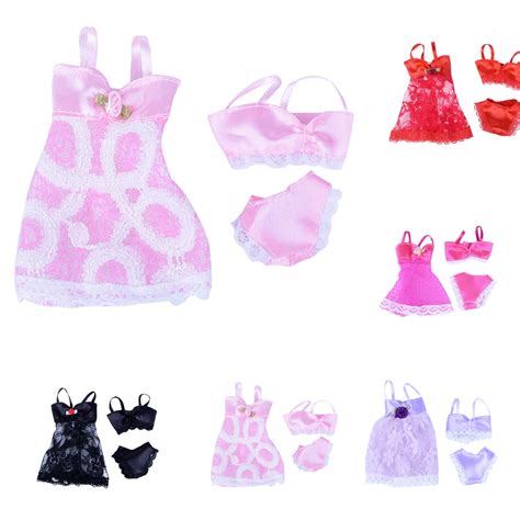 Dress Bra Underwear Sexy Swimwear Lace Night Dress For Barbie Doll Pajamas Lingerie Clothes
