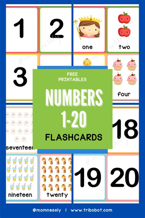 Numbers Flashcards Free Printable Tribobot X Mom Nessly