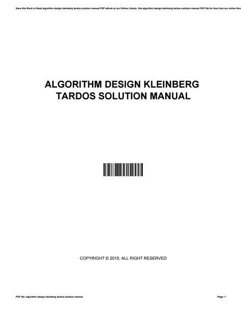 Algorithm design kleinberg tardos solution manual by s1578 - Issuu