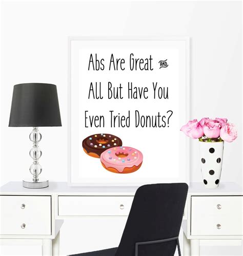 Doughnut Sign Donut Print Funny Posters Donut Wall Art Etsy
