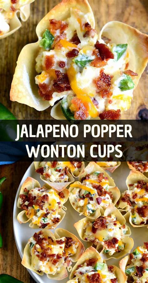 Jalapeno Popper Wonton Cups