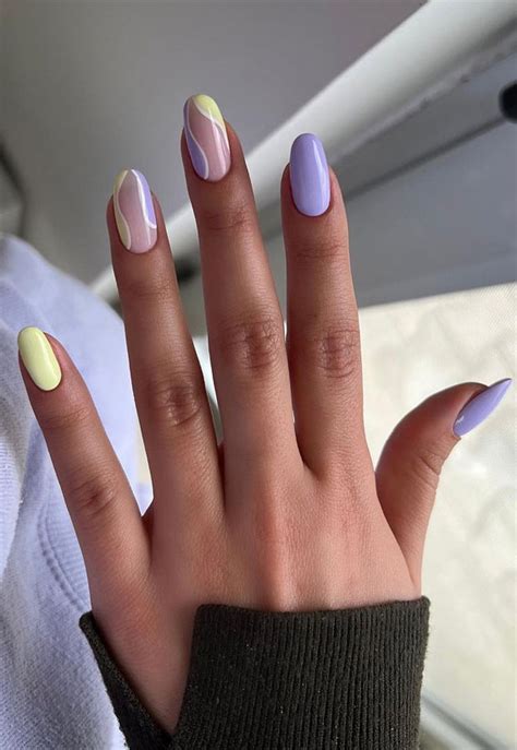 50 Trendy Summer Nail Colours And Designs Lavender And Buttercup Colour