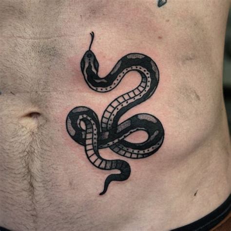 Philip Yarnell Snake Tattoo Design Traditional Snake Tattoo Black