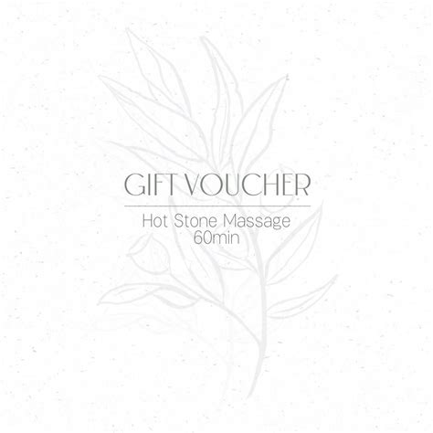 Hot Stone Massage 60mins T Voucher — Eco Spa