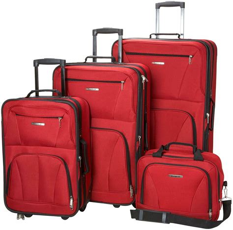 Rockland Luggage Expandable Wheeled 4 Piece Travel Set,
