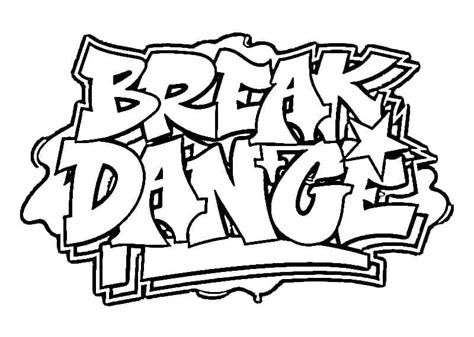 Coloriage Graffiti Breakdance Télécharger Et Imprimer Gratuit Sur