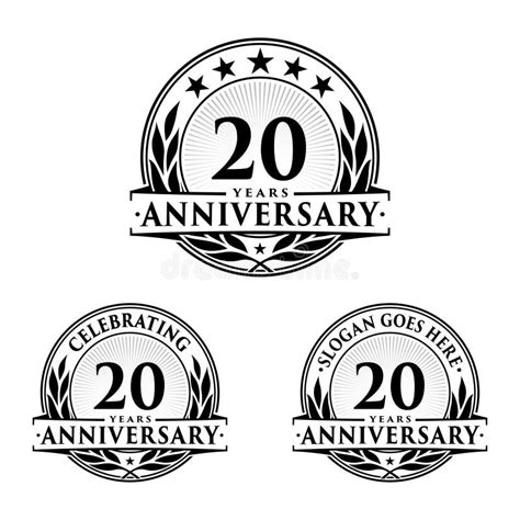 20 Years Anniversary Design Template Anniversary Vector And