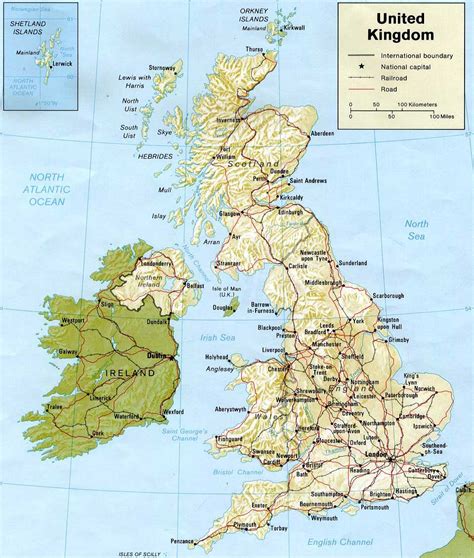 Kaart Groot Brittannië Nieuwe Kaart Van De Eilanden Van Groot
