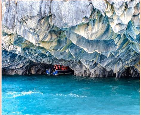The Amazing Rock Formation Marble Caves Patagonia In Chile Geotourism