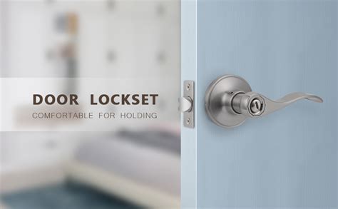 Gobrico 6 Pack Privacy Locksets Interior Door Levershandles For